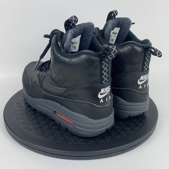 Nike Air Max 1 Mid Sneakerboot Black Water Repel 807307-001 Women’s Size 7 - Picture 3 of 14